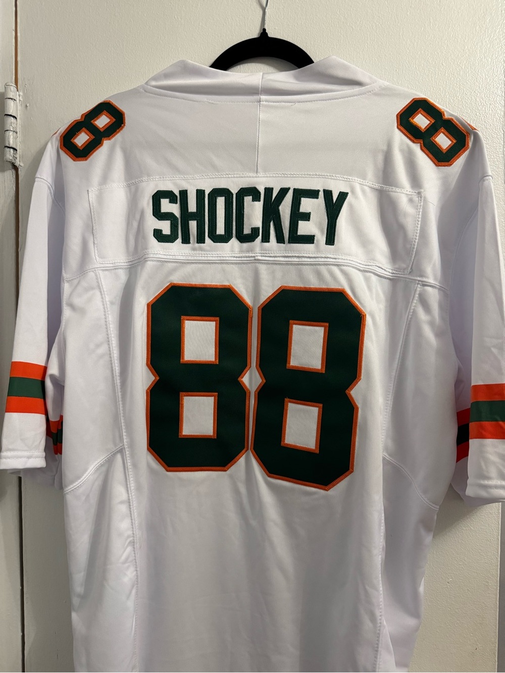 Miami Shockey Men's White Football Jersey - NEW NEVER WORN!